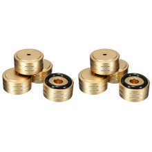 8Pcs 40X20mm Aluminum HIFI AMP Speaker Isolation Stand Turntable DAC Feet Pad (Gold)
