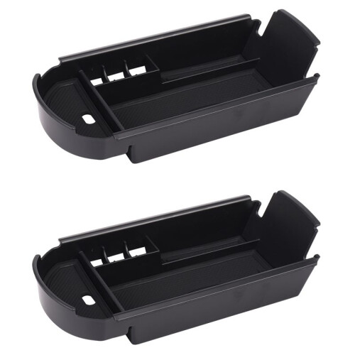 2X Plastic Interior Armrest Storage Box Organizer Case Container Tray for  Chr 2016-2018 Black