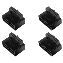4X PH19A USB 3.0 Internal Header USB3.0 19/20P Socket 90 Degree Adapter Converter for Computer Motherboard