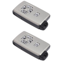 2X Car Card Remote Car Key Shell Case Fob 5 Button for Alphard Estima Vellfire