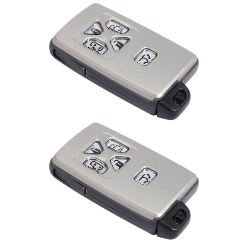 2X Samochód  Card Remote Car Key Shell Case Fob 5 Button dla  Alphard Estima Vellfire