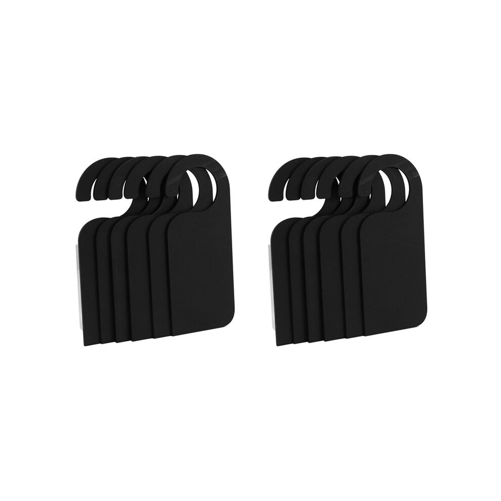12 Pcs Wooden Door Sign Hanger Double-Sided Wood Blackboard Chalkboard Message Notes Memo Board, Black 6033474044892