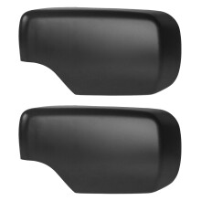 2X Left Side Matte Black Side Rearview Door Mirror Cover Cap Fit for - E46 3 Series 1998-2005 51168238375