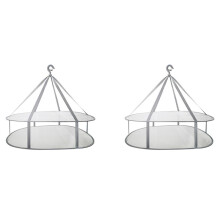 2X 2-Tier Trui Droogrek Hangende Kleding Hangende Droger Wasserij Mesh Droogrek, Opvouwbare Kleding Droger Rekken