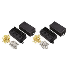 2X 12 Way Blade Fuse Holder Box with Spade Terminals for Car Truck Trailer and Boat