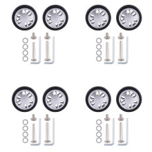 M6 50mmX12mm Luggage Suitcase Replacement Wheels Wear Resistant PU Caster Deluxe Repair Tool 4 Pair