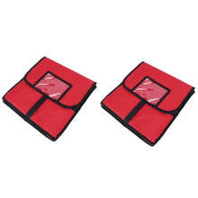 2X Isolierte Pizza Food Liefer Beutel Professionelle Große Pizza Liefer Beutel Feuchtigkeits Feste Pizza Box