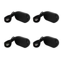 4X USB Speaker Portable Loudspeaker Powered Stereo Multimedia Speaker for Notebook Laptop PC(Black)