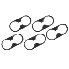 5X Acabamento da Tampa do Painel do Suporte do Copo de água do Console Central ABS Estilo Fibra de Carbono para CX-3 CX3 2017 2018