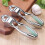 Zinc Alloy Arc Shaped Garlic Press Manual Crusher Kitchen Tool Green 7
