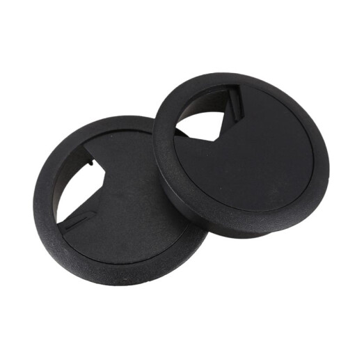 4 Pcs 50mm Diameter Desk Wire Cable Passacavi Passacavo Nero 1