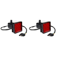 2X Rote 15 LED 2 Zoll Anhänger LKW Anhängerkupplung Schlepp Empfänger Abdeckung Bremslicht mit Pin 12V
