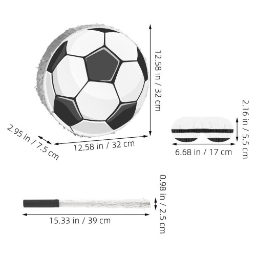 1 Set Fotbollspinata Med Käpp Och Ögonbindel För Barn 1
