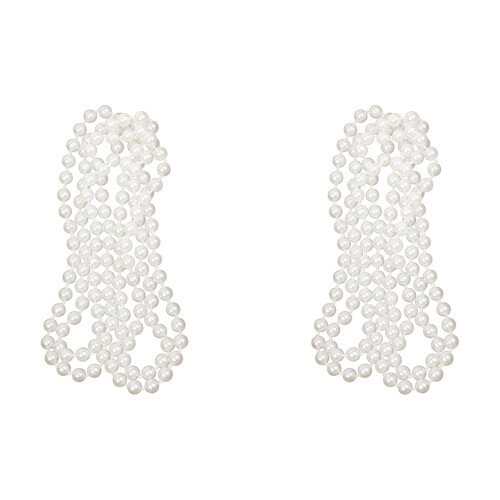 2X Lunga Collana di Perle Artificiali Accessori per Gioielli  per Ragazza Flapper Suit 1920S