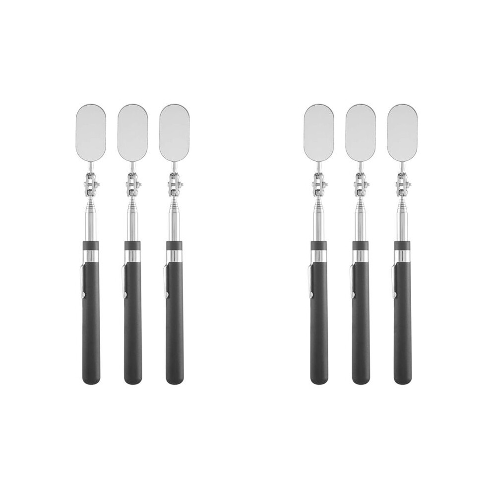 6 Pieces Telescoping Inspection Mirror Observe Mirror Inspection Tool For Check The Condition Of The Vehicle(Oval) 4711949382954