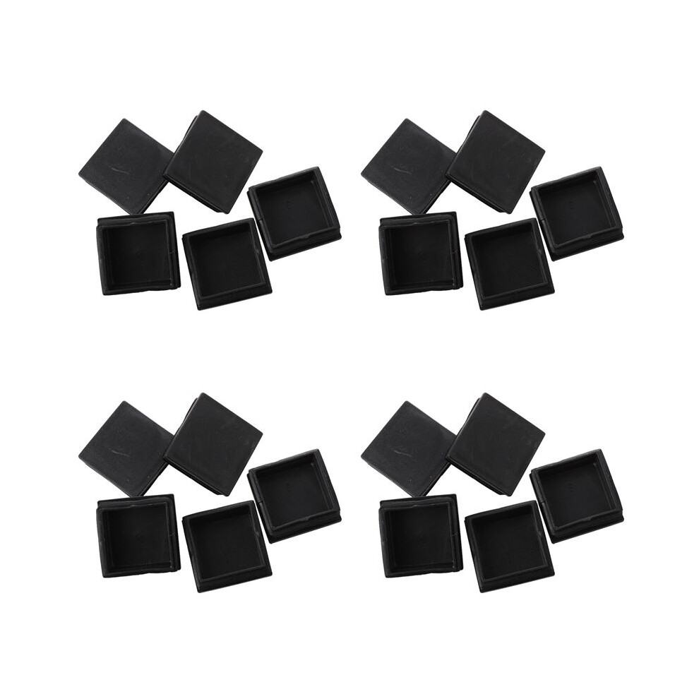 20 Pcs Plastic Square Blanking End Caps Tubing Tube Inserts 50Mm X 50Mm 4712055387543
