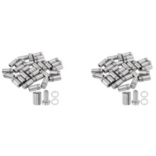 60 Pieces 12 x 22mm Stainless Steel Spacer Glass Holder Sign Mounting