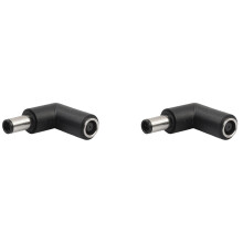 2pcs 7.4X5.0 Straight to 7.4X5.0 Elbow Power Charger Adapter Converter Connector