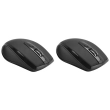 2X Type-C 2.4Ghz Wireless Mouse Available with USB C Receiver for Pro and Chromebook Black