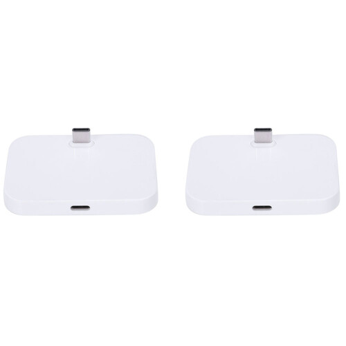 2X Mobile Phone Desktop Type-C Charger Stand Holder Cellphone USB-C Charging Docking Station Silver