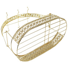 2X Gold Large-Capacity Storage Rack Plating Coffee Cup Hob Dish Rack Can Hang Most Cups, Saucers