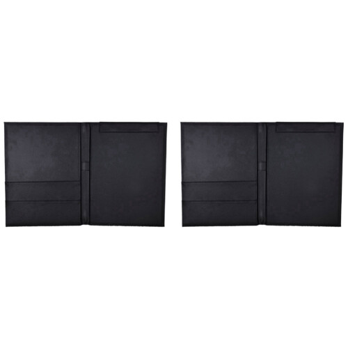 2X Pu Leather A4 Writing Clipboard Business Notepad Clip Boards Meeting Conference Document Organizer