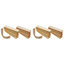 200 Stück Holz Lesezeichen zum Selbermachen, Leere Lesezeichen mit Seilen, Holz Buch Markierungen, Rechteck, Dünnes Hängendes Etikett