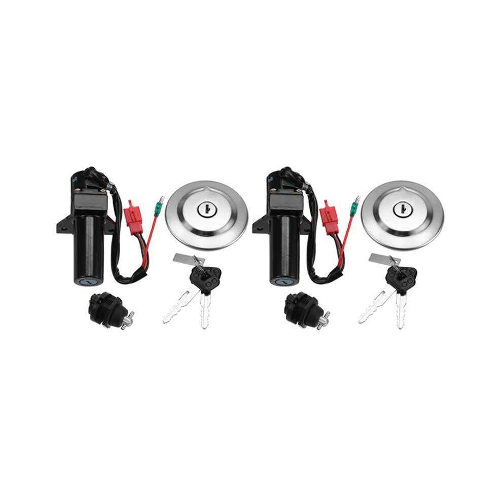 2X Motorcycle Electric Ignition Lock Set Fuel Gas Cap Lock Key For Ybr125 Ybr 125 2007-2014 6032888616114