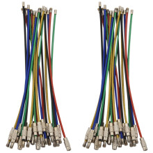 40Pack Colored Nylon Coated Stainless Steel Wire Keychains 2mm 6.3 Inches Aircraft Cable Key Ring Loops