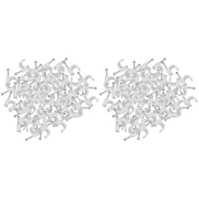 600x Cable Staples Clip Wall Wire Nail Fixture for Ethernet Cable Rg6 Rg59 Cat5 Cat6 Rj45 TV Wire Cable 7mm White