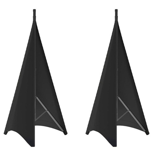 Universal Dj Light Speaker Stand Skirt Tripod Scrim Cover with Stretchable Polyester Material, 2 Pcs