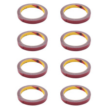 8pcs Strong Permanent Double Sided Super Sticky Foam Tape Roll for Vehicle Car, Red 12MM x 3Meter