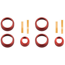 6x Control de Clima de AC Y Cubiertas de Anillo de Perilla de Volumen de Radio para 1 2 3 3GT (F20 F22 F30) Rojo