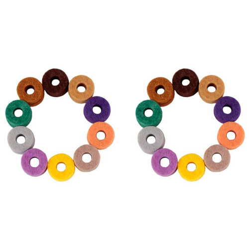 20Pcs Cymbal Stand  Washer Pad Replacement Round Soft for Drum Set Cymbals (Random Color )