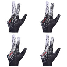 Boodun 4PC Billiard Pool Cue Shooters 3 Fingers Billiard Glove Left Hand Snooker Gloves Billiard Accessories