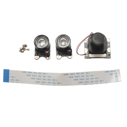 Night Vision Camera Module for Raspberry Pi 4,  5MP 1080P HD Video OV5647 Sensor Webcam Kit with Embedded IR-Cut