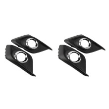 4Pcs Front Bumper Fog Light Grille Cover Chrome Trim for 3 Axela 2014-2016