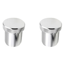 2X Aluminum Alloy 1.5Inch 1 1/2Inch I.D. Weld Cap and Neck Fuel Filler Tank Water Sump Silver