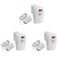 3X Allarme Sensore di Movimento Un Infrarossi - Antifurto Con 2 Telecomandi, Adatto per Casa / Garage / Negozi