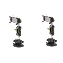 2X LanParte Nieuwe Telefoonhouder Autotelefoonhouder Stabilisator Telefoon Selfie Stick 360 Draaibare Beugel