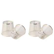 4 Pack Clip auf Gaze Kronleuchter Lampen Schirme Kleines Aufrechtes Wand Kerzen Licht Lampenschirm (Gold)