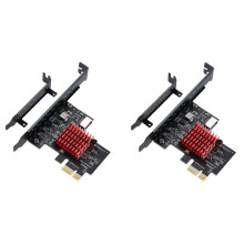 2X PCIE USB 3.1 GEN2 Type-E Expansion Card,10Gbps PCI Express 3.0 1X to 20Pin Panel Type C Connector for Windows 10/8
