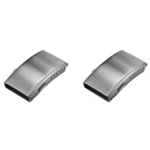 2X Watch Buckle Fold Safety Milled Clasp Replacement Stainless Steel Watchband Clasp , 18mm