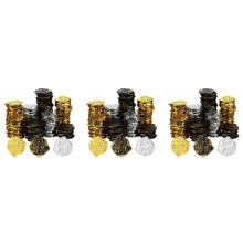 900 Pcs Plastic Gold Coins Pirate Coins Kids  Coins for Pirate Party Treasure Chest Games Tokens Toys Cosplay