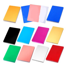 300PCS Metal Business Card Blanks,3.4x2.2Inch Multipurpose Aluminum Sheet Engraving Colorful DIY Blanks for CNC Engraver