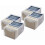 4Pcs Wardrobe Storage Organiser, Jeans Compartment Storage Box Closet, Foldable Drawer Clothes Organizer Mesh ,White 1