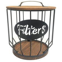 Coffee Filter Holder Storage for Coffee Bar Accessories Beautiful Coffee Filter Storage Container and Dispenser