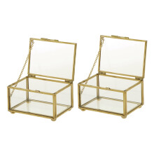 2X Geometrische Glas Stil Schmuck Schatulle Tisch Container Für Die Anzeige Von Schmuck Andenken Haus Dekoration Pflanzen Container Schmuck Lagerung