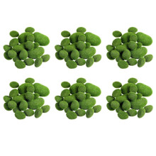 240 Pieces 2 Sizes Artificial Moss Rocks Decorative Faux Green Moss Covered Stones