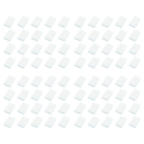 80Pcs Magic Multi Sponge Clean Foam Cleaner Cleansing Eraser Car Wash Kitchen 10cm6cm2cm(White)